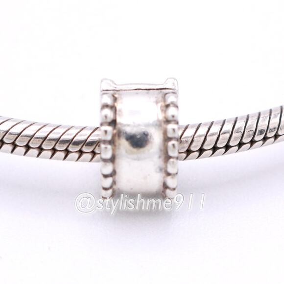 One Authentic PANDORA Beveled Clip - Picture 3 of 10